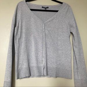 BSD Grey V Neck Cardigan EUC